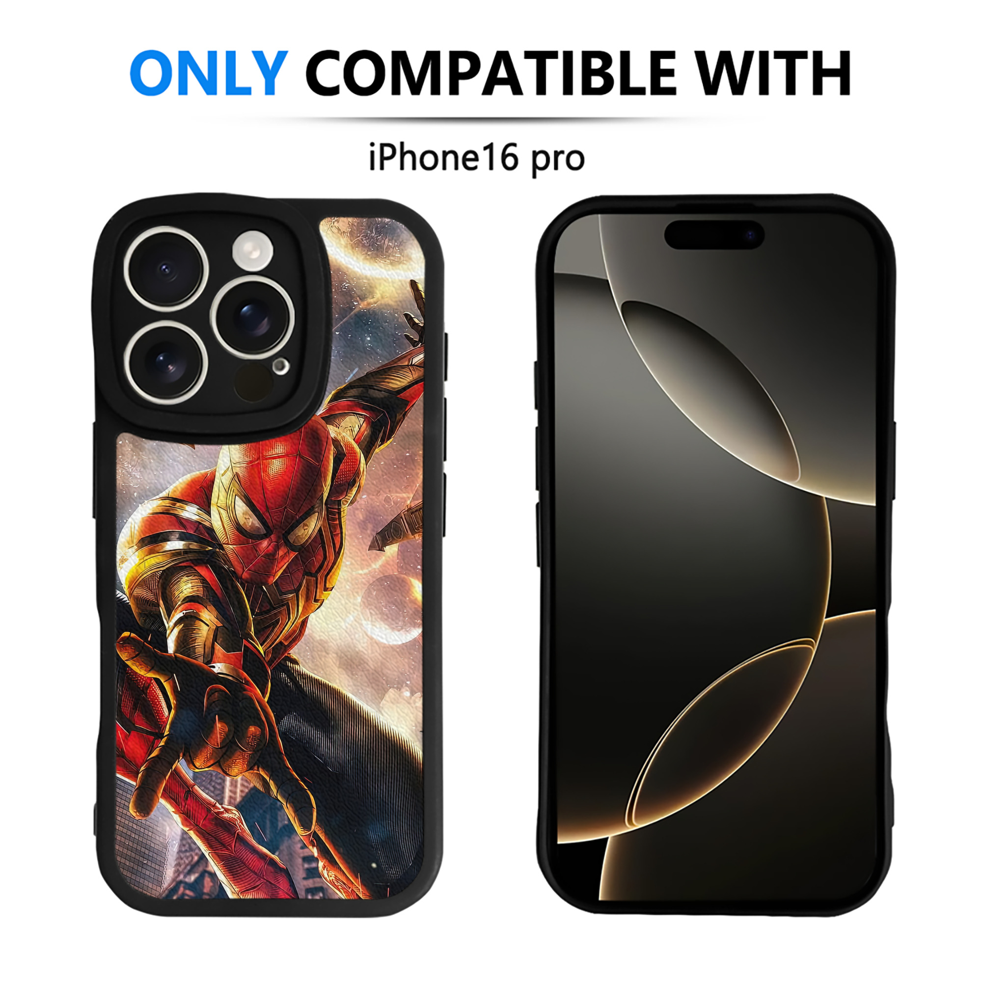 Spider Man スパイダーマン 【iPhone 16シリーズ対応】シリコンスマホケース（レザー調） 材質：シリコン
